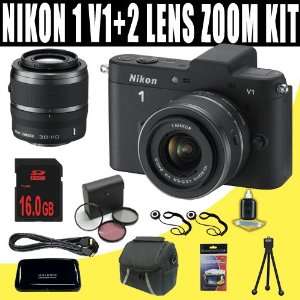   30 110mm VR 1 NIKKOR Lenses (Black) + DavisMAX 16GB Two Lens Zoom Kit