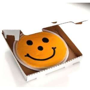   Cookie   Large Black and Gold Smiley Cookie Grocery & Gourmet Food
