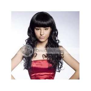  Cool2day Curly ladies Long BLACK Wig promition girls wave 