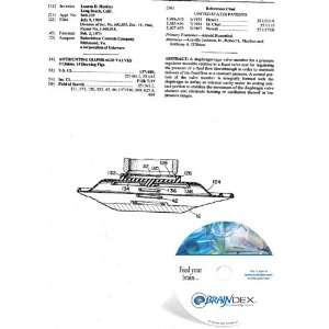  NEW Patent CD for ANTIHUNTING DIAPHRAGM VALVES Everything 