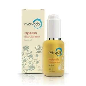  River Veda Replenish Rose Attar Elixir Face Oil, Ecocert 