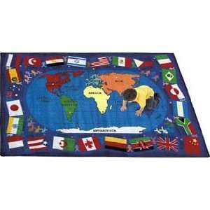  Flags of the World Rug   5.33 Foot x 7.67 Foot Rectangle 