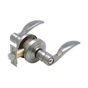 Schlage St. Annes Lever, keyed entry (lever by lever), satin nickel 