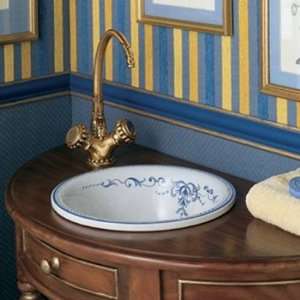   Vieux Rouen Meuse Earthenware Round Countertop Bathroom Sink 0405
