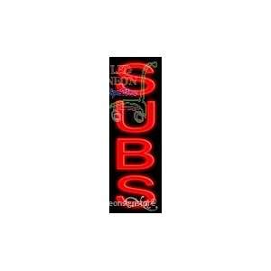 Subs Neon Sign 24 inch tall x 8 inch wide x 3.5 inch deep outdoor only 