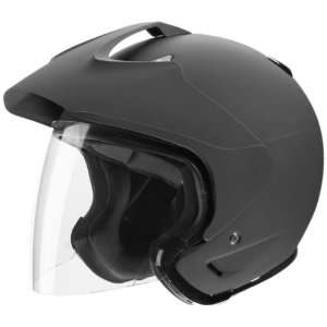   Transit Open Face Motorcycle Helmet Rubatone Black XXS 2XS XF0104 0756