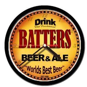  BATTERS beer and ale cerveza wall clock 