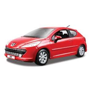  Bburago Bijoux 124 Scale Red Peugeot 207 Toys & Games