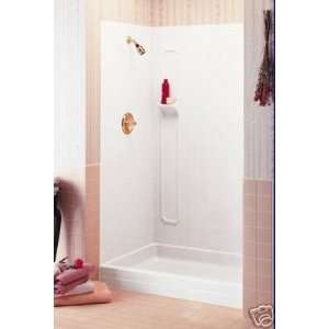  White Five Piece Adjustable Shower Wall Surround Kit