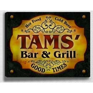  Tamss Bar & Grill 14 x 11 Collectible Stretched 