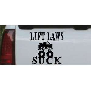 Lift Laws Suck Off Road Car Window Wall Laptop Decal Sticker    Black 