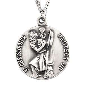   00 mm St. Christopher Medal With 18.00 Inch Chain CleverEve Jewelry