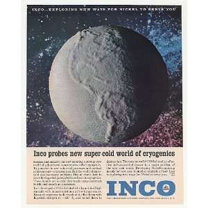   Inco Nickel Probes New World of Cryogenics Print Ad