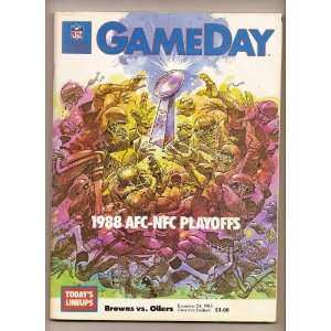  1988 NFL Wildcard Playoff Program Oilers @ Browns 