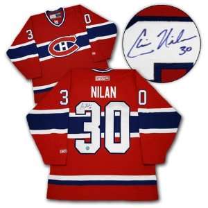  CHRIS NILAN Montreal Canadiens SIGNED Hockey Jersey 