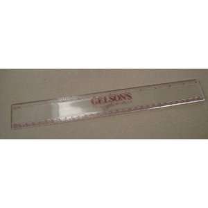  Gelson 12 inch Plastic Ruler   Measures in inches and 
