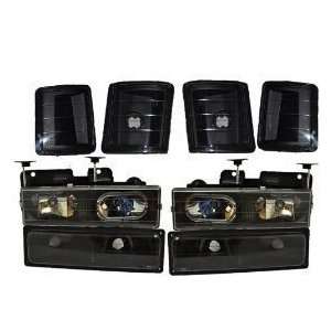   Crystal Set Black with Halo 8 Pc Set (Sold in Sets Only) Automotive