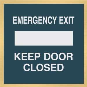 Intersign Sign 6X6 Subsurface General Emergency Exit Keep Door Closed 