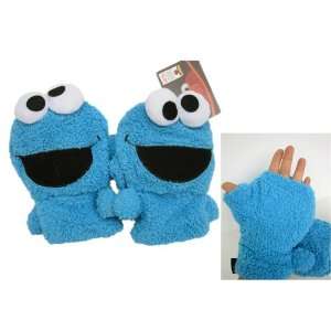  Cookie Monster Gloves   Fingerless Mittens   Kids Plush 