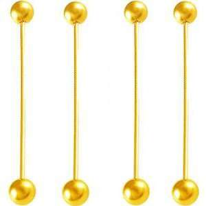  14G 14 Gauge (1.6mm), 55mm long  Gold Anodized surgical 