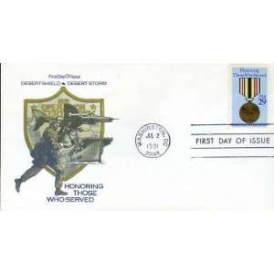  Desert Shield First Day Of Issue Stamps Envelope 