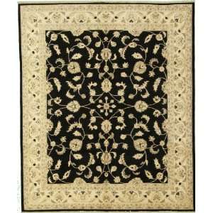  83 x 911 Black Hand Knotted Wool Ziegler Rug