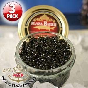  Plaza Baerii Farmed Siberian Sturgeon Caviar 2 oz. 3 Pack 