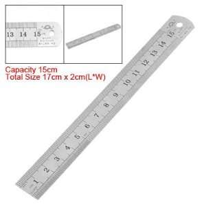  15cm 6 Inch Stainless Metal Straight Ruler Measuring Tool 