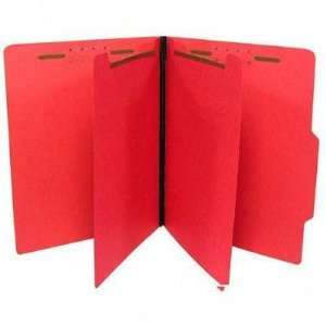 Top Tab Six Part Folder, 1 Expansion, Letter Size, Red   6 