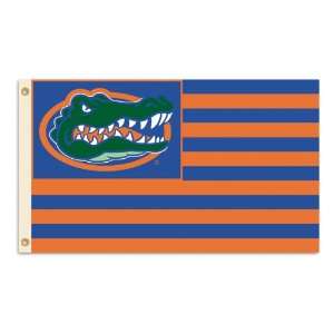  NCAA Florida Gators 3 by 5 Foot Flag Logo with Stripes 