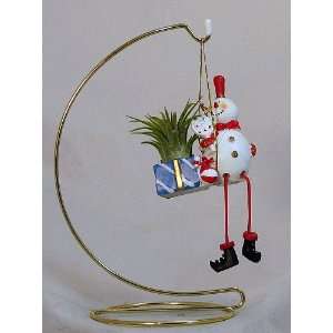  Gold Easel with Loop + Living Christmas Frosty Ornament 