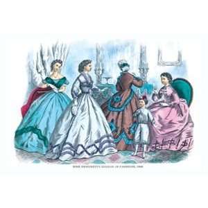  Mme. Demorests Mirror of Fashions, 1840 #10   16x24 Giclee 
