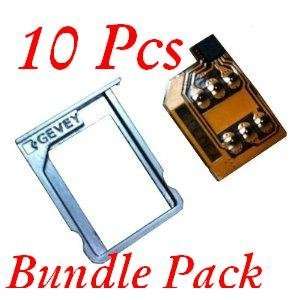  10 Pcs [QTY10] Gevey Turbo Sim Unlock Cards Package for 