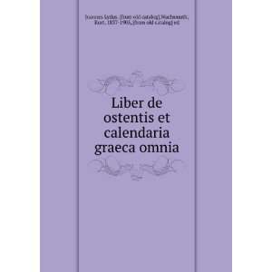  Liber de ostentis et calendaria graeca omnia Wachsmuth 