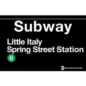  New York City Subway Little Italy Metal Sign