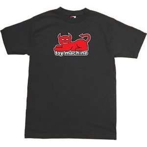  Toy Machine Devil Cat Skateboard T Shirt [Small] Black 