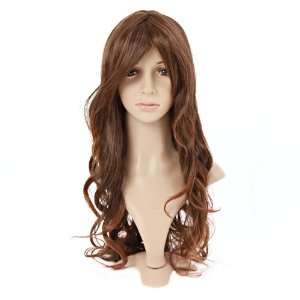  6sense Charm Long Wavy Brown Hair Synthetic Wig Beauty
