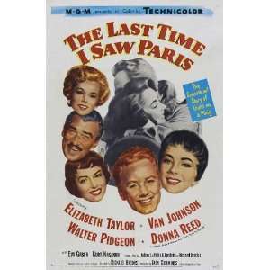  Last Time I Saw Paris (1954) 27 x 40 Movie Poster Style A 