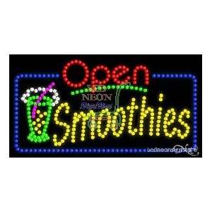  Smoothies LED Business Sign 17 Tall x 32 Wide x 1 Deep 