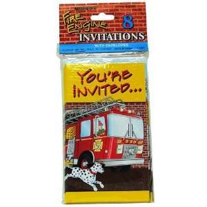 Fire Engine Party Invitations Case Pack 12