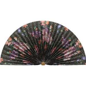 Decorative Fan   Pink and Olive Green Pattern (Multicolored) (40H x 