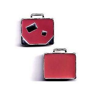Travel /Vacation  Luggage, Fuchsia & Silver Charm