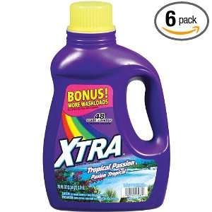 Xtra Liquid Laundry 2X Concentrate Detergent, Tropical Passion, 75 