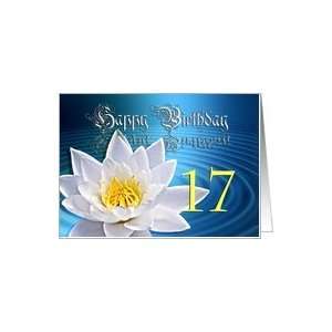   White waterlily and ripples card for a 17 year old Card Toys & Games