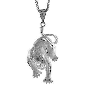  Sterling Silver Panther Pendant, 3 (76 mm) tall Jewelry
