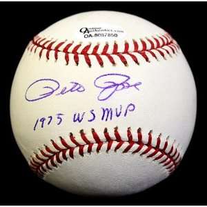  Pete Rose Autographed Baseball   w/1975 WS MVP Sports 