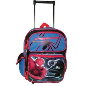  Marvels Spiderman 3 Movie Boys Large Rolling Backpack 