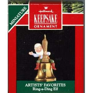 Hallmark Keepsake Ornament   Artists Favorites   Ring a Ding Elf 1991 