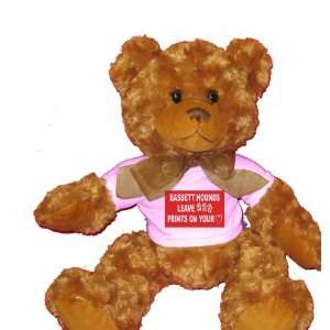  BASSETT HOUNDS LEAVE PAW PRINTS ON YOUR HEART Plush Teddy 