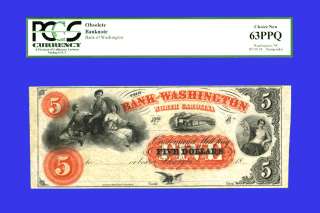 VIVID INKS Washington, NORTH CAROLINA $5 PCGS 63 MAKE AN OFFER FREE 